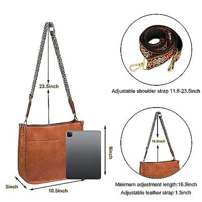 AUYOCO Vegan Leather Crossbody Bags for Women, Crossbody Purse with Guitar  Strap Zipped Pockets Handbag Shoulder Bag - Yahoo Shopping