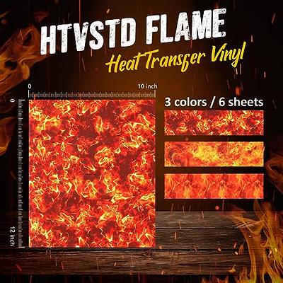 Orange Holographic HTV Vinyl Sheets 5 Sheets Heat Transfer Vinyl for DIY T-shirts or Fabrics Iron on Vinyl Easy to Cut and Weed