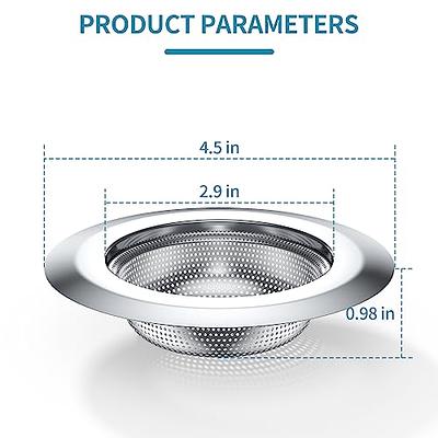 3PCS Kitchen Sink Drain Strainer and Sink Strainer Stopper Kit, Anti  Clogging Stainless Steel Sink Disposal Stopper with Large Wide Rim 4.5 inch  Diameter for Kitchen Sinks. (3) - Yahoo Shopping