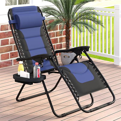 Outsunny Padded Zero Gravity Chair, Folding Recliner Chair, Patio