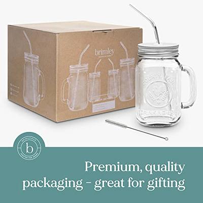 16 oz. Reusable Plastic Mason Jar Cups with Lid & Straw - 6 Ct. | Oriental  Trading