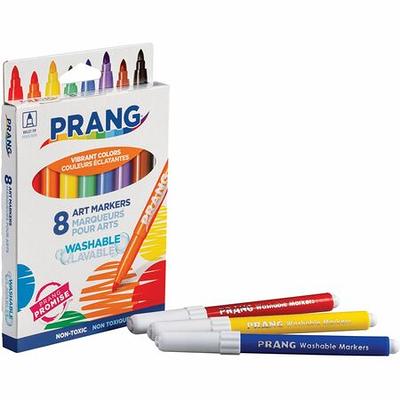 School Smart Washable Art Markers, Conical Tip, Black, Pack of 12