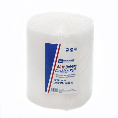 DFEND Brand, 12 in. x 250 ft. Bubble Cushion Roll, Bubble Wrap, Clear, 1  Roll Model # DF1001 