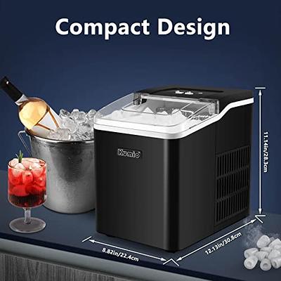 KUMIO Ice Machine Maker Countertop, 9 Bullet Ice Fast Making in 6