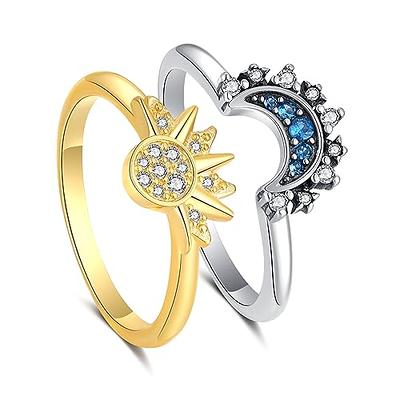 Celestial Sun & Moon Ring Set