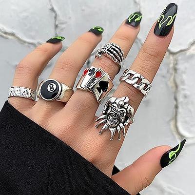 Double Ring Full Finger Ring , Claw Rings sigit Victorian Jewelry Creepy  Jewelry, Gothic Wedding, Girlfriend Gift Idea, Goth Valentines 