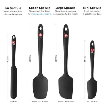 INKI Silicone Spatula Set, Rubber Spatula for Baking, Cooking and Mixing  High Heat-Resistant BPA Free Silicone Scraper Spatulas for Nonstick  Cookware - Dishwasher Safe (4pc, Black) - Yahoo Shopping