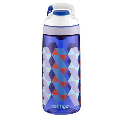 Contigo Kids Plastic Water Bottle with Straw Lid Purple Bunnicorns