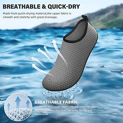 ATHMILE Water Shoes for Women Men Barefoot Quick-Dry Aqua Socks for Beach  Swim Pool River Yoga Lake Surf Sport Shoes Cruise Essentials Swimming Size  8.5-9.5 Women/7.5-8.5 Men - Yahoo Shopping