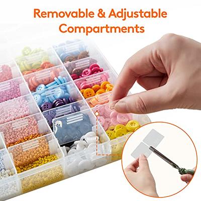 DUOFIRE Plastic Organizer Container Storage Box Adjustable Divider Removable Grid Compartment for Jewelry Beads Earring Tool Fishing Hook Small