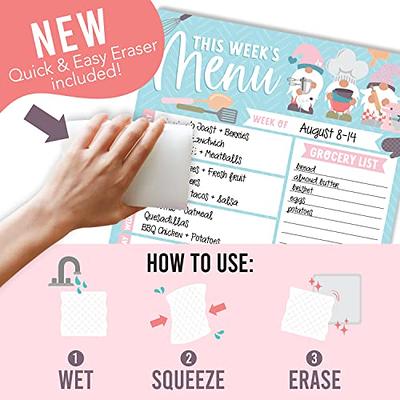 Gnome Magnetic Weekly Meal Planner Dry Erase Board for