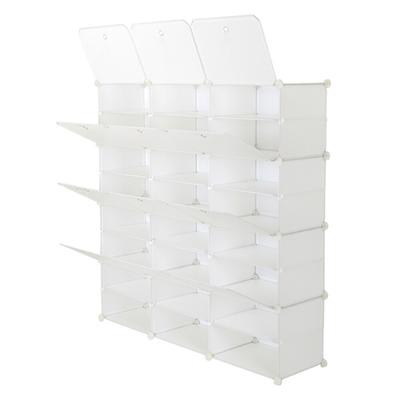 12-Tier 72 Pairs Portable Shoe Rack Organizer 36 Grids Tower Shelf Storage  Cabinet Stand Expandable Multi-Purpose Cube for Heels, Boots, Slippers