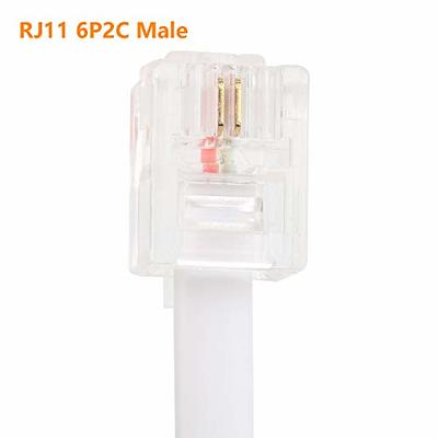 Uvital RJ11 Duplex Wall Jack Adapter Dual Phone Line Splitter Wall