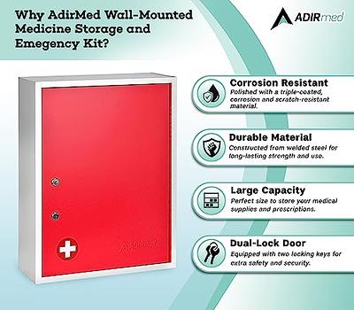 AdirMed Large Locking Medicine Cabinet Organizer, Safe for