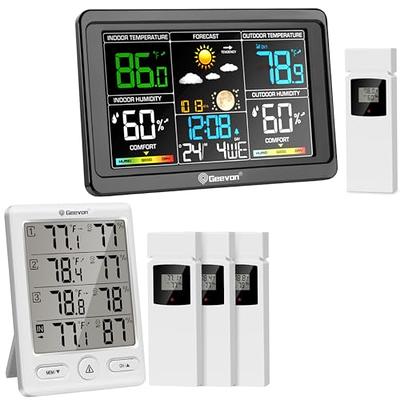 Geevon Weather Station Wireless Indoor Outdoor Thermometer