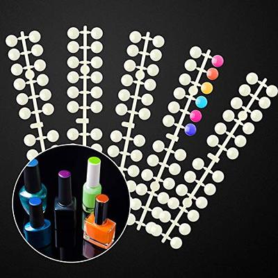 Nail Color Swatches With Ring, 50pcs Natrual Swatch Sticks Fan-Shaped Nail  Swatch Sticks, False Fake Nail Art Tips Sticks Polish Gel Salon Display