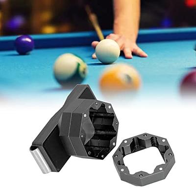 plplaaoo Pool Cue Chalk Holder, Pool Chalk Holder,Aluminum Cue Chalk Holder  Clip Octagon Universal 3 Layers Billiard Pool Cue Chalk Box Holder