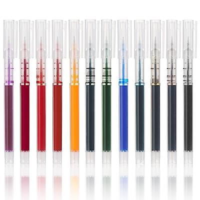 EZWORK 12 Pieces Rolling Ball Pens, Quick Dry Ink 0.5 mm Extra