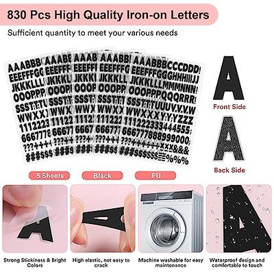 IRON ON GLITTER Letters & Numbers HotFix FABRIC T-SHIRT TRANSFER