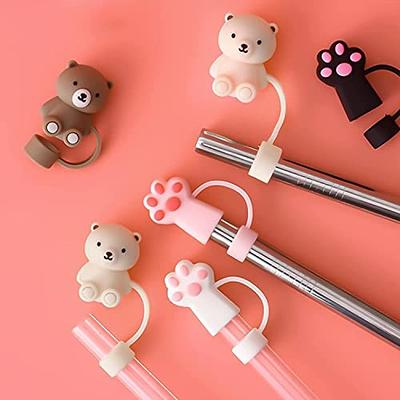 Lovely Cartoon Reusable Drinking Straw Plugs, Dustproof Spill