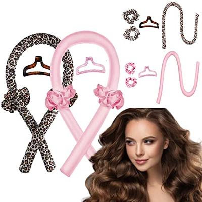 Heatless Curling Rod Headband, Overnight Hair Curlers,No Heat Curl with  Hair Clips, Heatless Curls to Sleep in Silk Ribbon Hair Rollers for Long  Hair