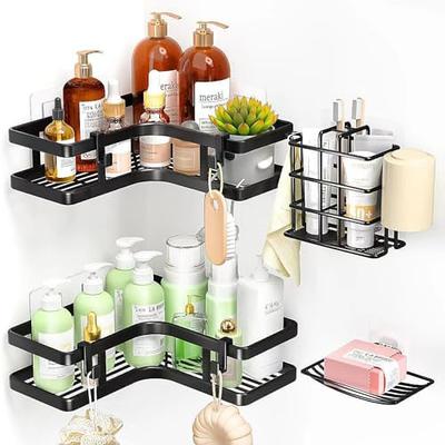 melos 4 Pack Shower Caddy, Wall Mounted Bathroom Shower Organizer, Strong Adhesive  Shower Organizer Shelf, Rustproof Rack for Kitchen, Dorm and Bathroom,  Black - Yahoo Shopping