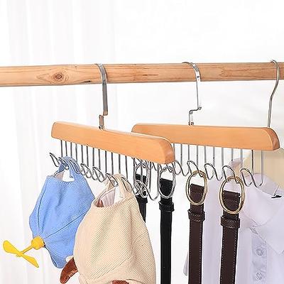 Wooden Belt Hanger for Closet with 8 Hooks, Multifunctional Closet Organizer  Storage Coat Hangers for Underwear Belt Tie Purse Clothes (Dark Wood 2PCS)  - Yahoo Shopping