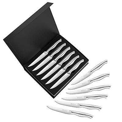 $8/mo - Finance 17pc Kitchen Knife Set, Kitchen Gadgets with Steak Knives,  Carving Knives for Kitchen, Chef Knife Set, Black Knife Set, Ultra-Sharp  Ergonomic Steak Knife Set with Scissors, Peeler and Knife