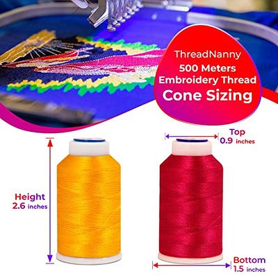 100 Color Polyester Machine Embroidery Thread Kit 500m for Pro and Beginner