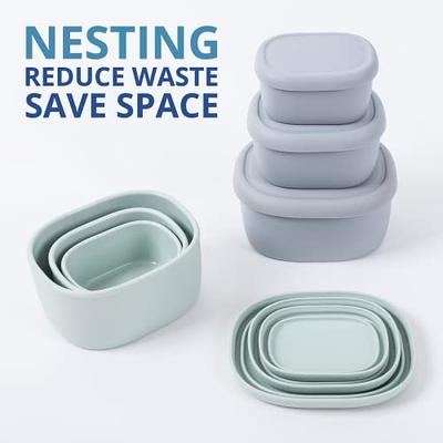 Silicone Food Storage Containers with BPA Free Airtight Plastic