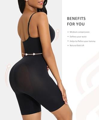 FeelinGirl Body Shaper Tummy Control Shapewear Plus Size Seamless Full Waist  Trainer Butt Lifter Bodysuit Back Support Black M/L - Yahoo Shopping