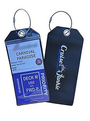 Trianu Luggage Tag for Cruise Ship Essentials for NCL Princess Carnival  Cruise Luggage Tags (20Pack, Silver） 