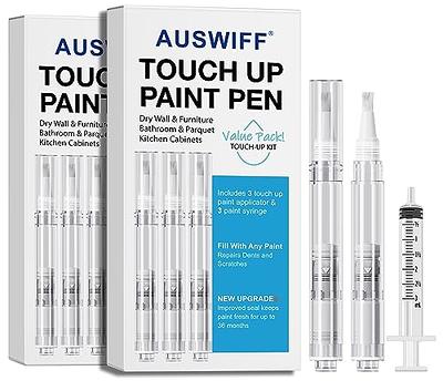 AUSWIFF Touch Up Paint Brush Pen(3 Pens), Furniture Repair Kit for Walls,  Wood Floors, Cabinets