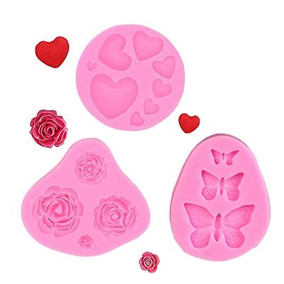 6 Pack Fondant Molds, Mini Flower Mold Butterfly Molds Leaf Mold