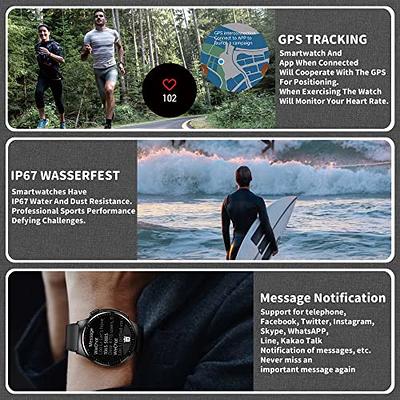 Smart Watch for Men 1.39 Full Touch Screen with GPS Bluetooth Call Voice  Chat with Heart Rate/Sleep Monitoring Activity Tracker Ip69 Waterproof  Stainless Steel Fitness Tracker for Android iOS. - Yahoo Shopping