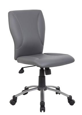 Boss Office Products Black Contemporary Ergonomic Adjustable Height Swivel  Upholstered Task Chair