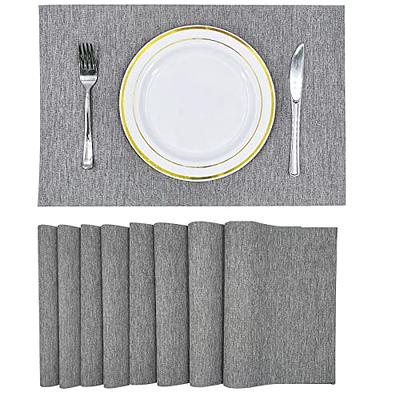 U'Artlines 6pcs Placemat, Floral Elegant Vinyl Non-Slip Insulation