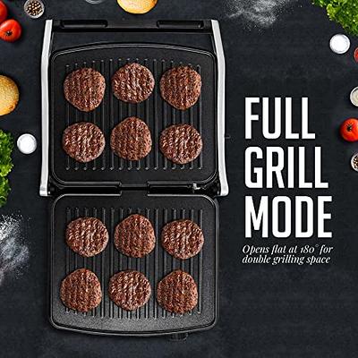 Chefman Panini Press Grill and Gourmet Sandwich Maker Non-Stick Coated  Plates, Opens 180 Degrees to Fit Any Type or Size of Food, Stainless Steel