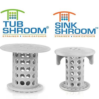 TubShroom Revolutionary Clear Tub Drain Protector Hair Catcher Snare  Strainer, 2 Pack