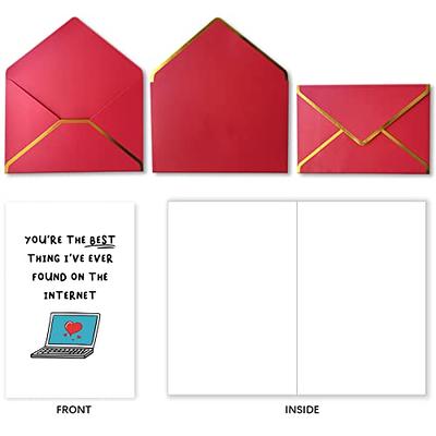 Cheerin Valentines Day Card with Envelope - Funny Valentines Day Gifts for  Boyfriend Girlfriend - Anniversary Greeting Cards for Husband Wife 