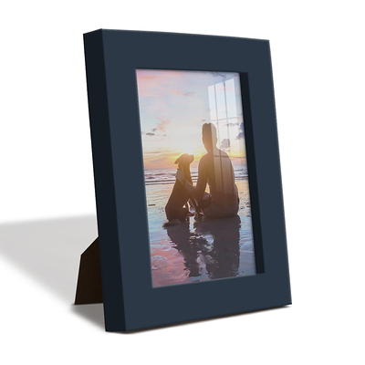 Mainstays 8 x 10 Rustic Navy Tabletop Picture Frame, Set of 4 