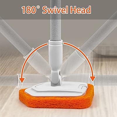 Shower Scrubber for Cleaning, Bestnifly Bathroom Scrub Brush with 42''  Extendable Long Handle, Tub and Tile Cleaning Brush for Toilet Bathtub Wall