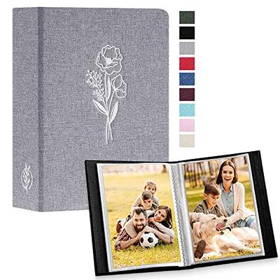 Lanpn Photo Album 11x14, Linen Hard Cover Acid Free Slip Slide in Photo  Albums Sleeves Holds 100 Top Load Vertical Only 11x14 Pictures (Black)
