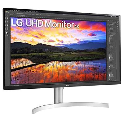  LG 32UN650-W Monitor 32 UHD (3840 x 2160) IPS Ultrafine  Display, HDR10 Compatibility, DCI-P3 95% Color Gamut, AMD FreeSync, 3-Side  Virtually Borderless Design, Height Adjustable Stand - Silve/White :  Electronics