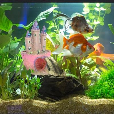 POPETPOP Aquarium Decorations Heart Castle - Fish Tank Decorations