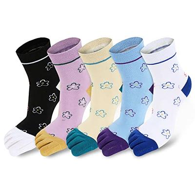 Toe Socks For Women Five Finger Socks Cotton Ankle Sock With Toes Novelty  Sports Socks 4 Pairs