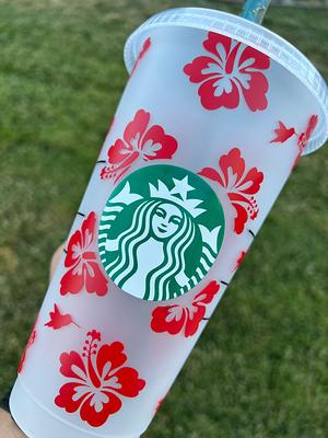 Venti 24oz Retro Flower Design Starbucks Reusable Cup