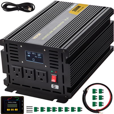 YSOLX 1000W Power Inverter 12v to 110v, DC to AC Converter with 3 AC Outlet,  1000 Watt Inverter for 12v Truck/Rv/Camping/Home/Emergency Power - Yahoo  Shopping