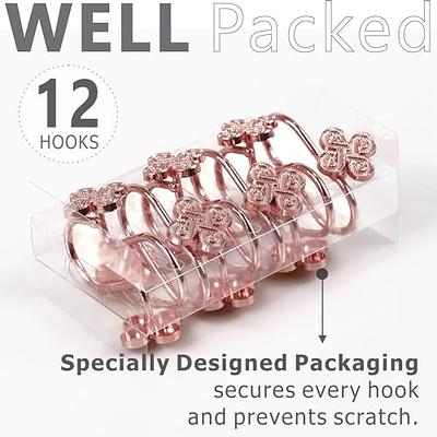 Rose Gold Shower Curtain Hooks: Pink Rust Proof Metal Shower Curtain Rings  for Bathroom - Glam Flower Clover Shaped Decorative Shower Curtain Hooks  Hangers for Shower Rod - Set of 12 - Yahoo Shopping