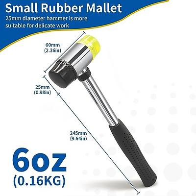 Rubber Hammer-KAIHAOWIN 25mm Small Rubber Mallet Soft Plastic Mallet Hammer  with Ergonomic Shaped Anti-Slip Handle for Jewelry Making Leathering Crafts  Woodworking - Yahoo Shopping